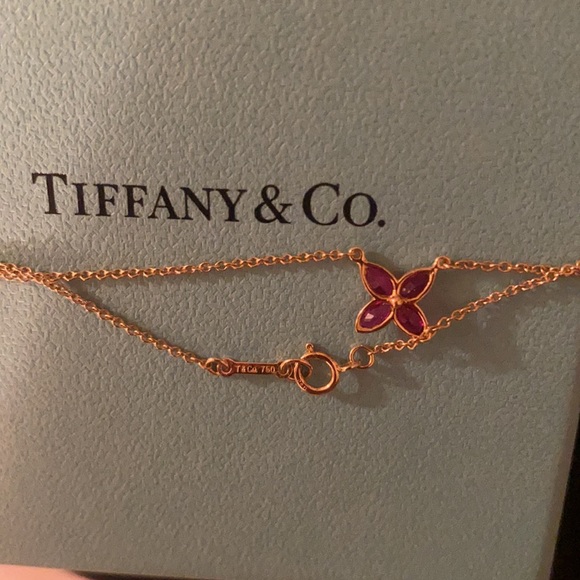Tiffany & Co. Gold and Ruby Victoria Necklace - Picture 4 of 4